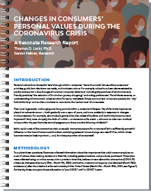 Understand the Impact of Crisis on Consumer Values