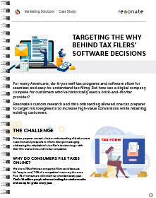 Case Study: Targeting the Why Behind Tax Filers’ Software Decisions