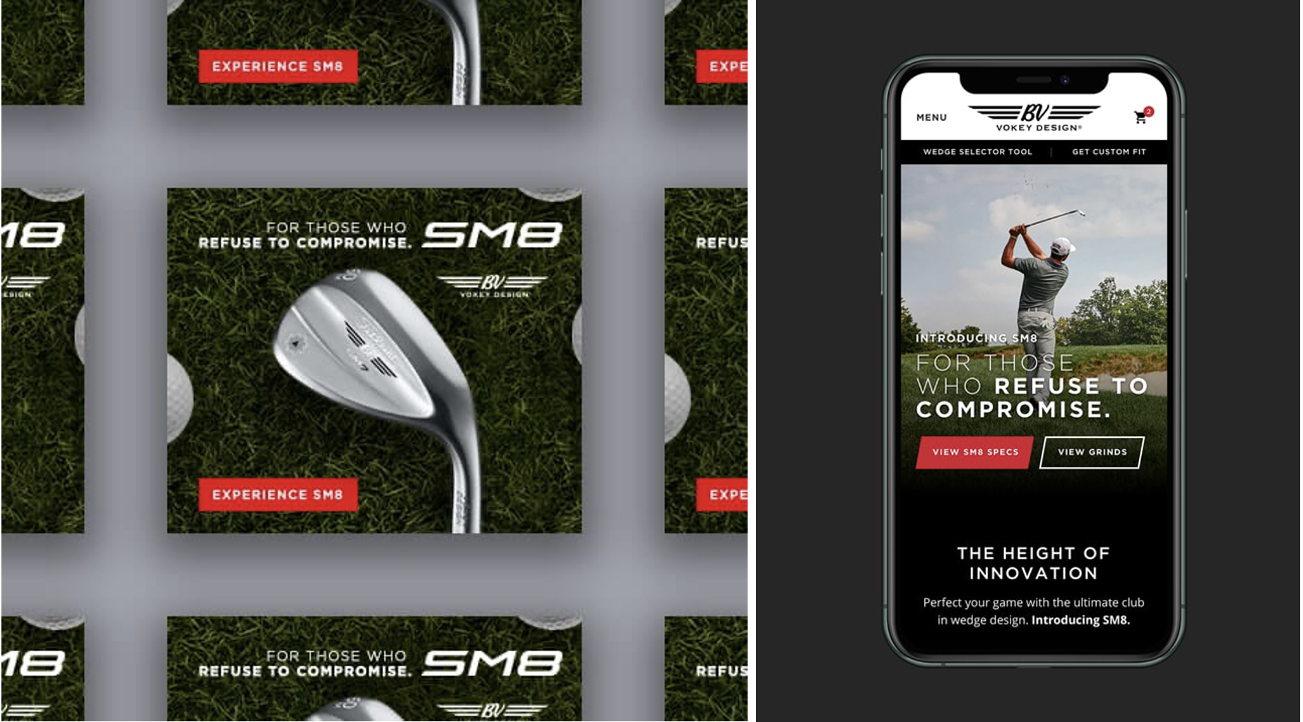 Red Door Interactive Creative for Vokey Wedges, Informed by Resonate Data