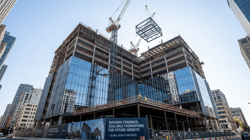 Gemini Generated Image of a Skyscraper Under Construction
